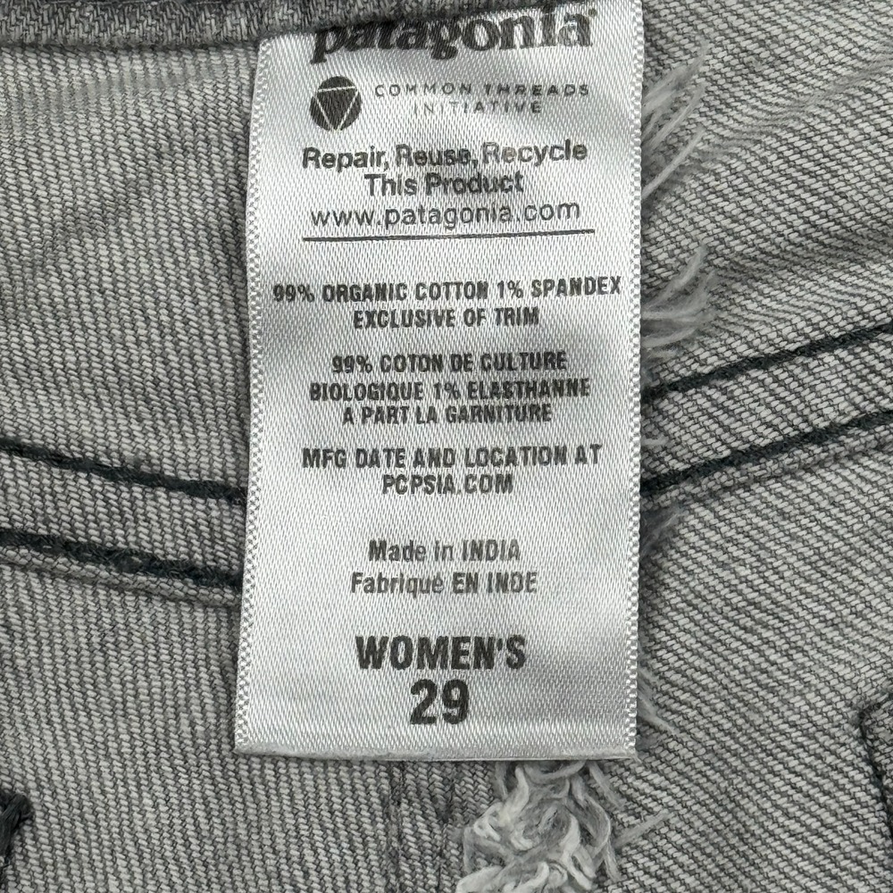 Patagonia Jeans Womens 29X30 Gray Low-Rise Straight Denim Organic Cotton 56931 - Picture 4 of 15